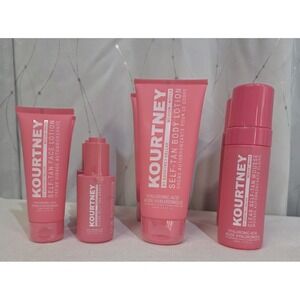NEW Kourtney Kellar Self Tan Kit Mousse Body Lotion Face Lotion & Drops + 2 Mitt